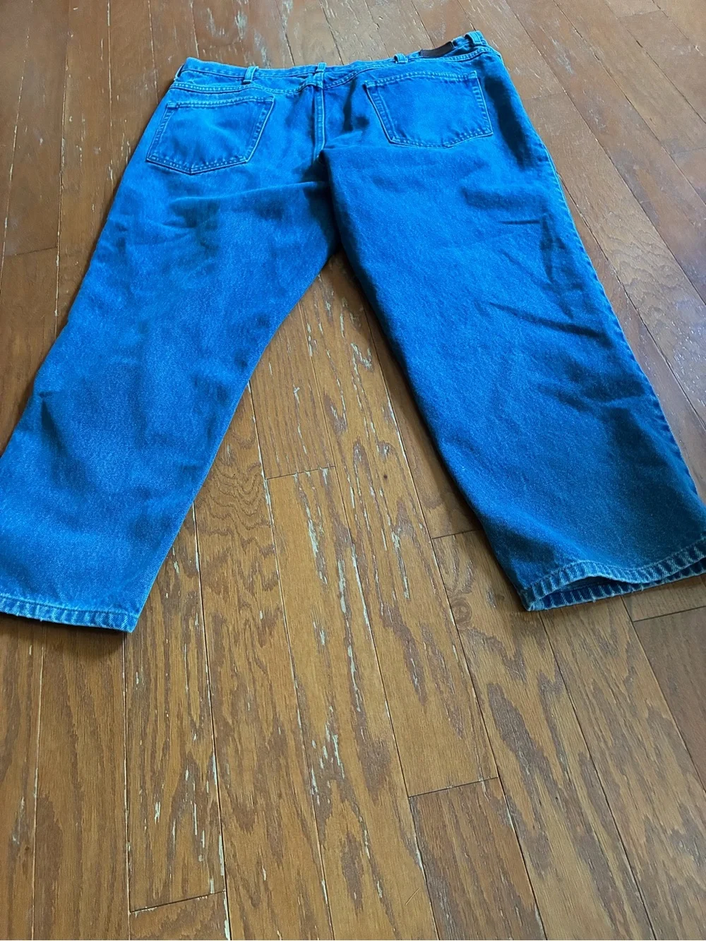 L.L. Bean Men's Straight Jeans in Blue Denim 42x29
